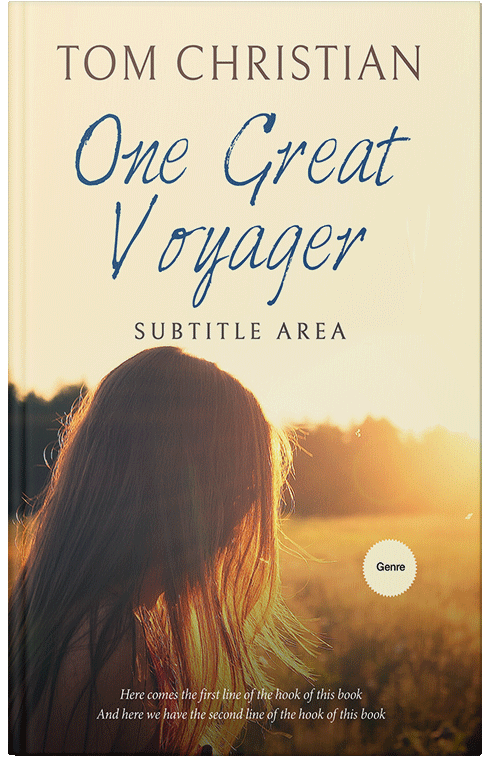 Front view of Premade Romance Book Cover - Champagne