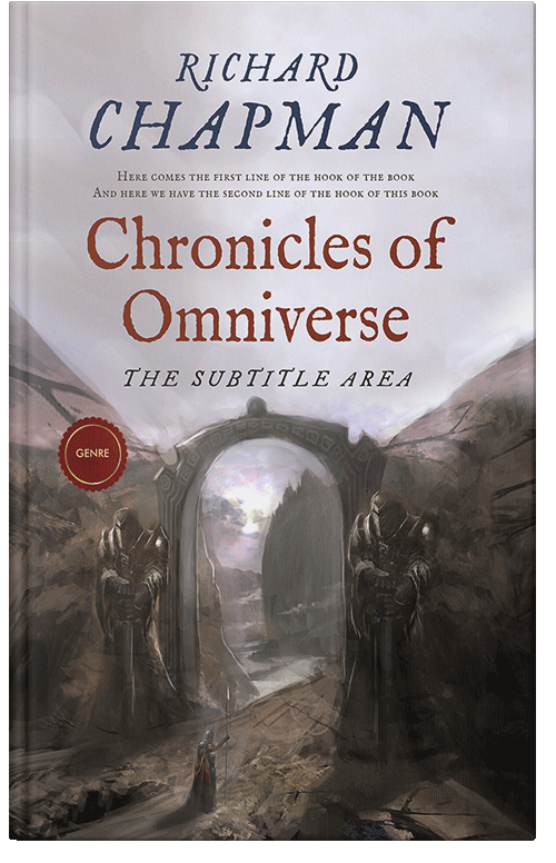 Front view of Premade Fantasy Book Cover - Gray Suit