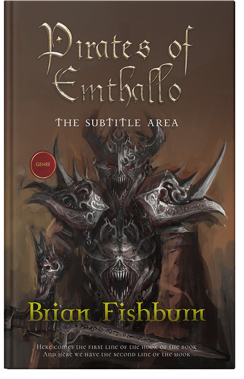 Front view of Premade Fantasy Book Cover - English Walnut