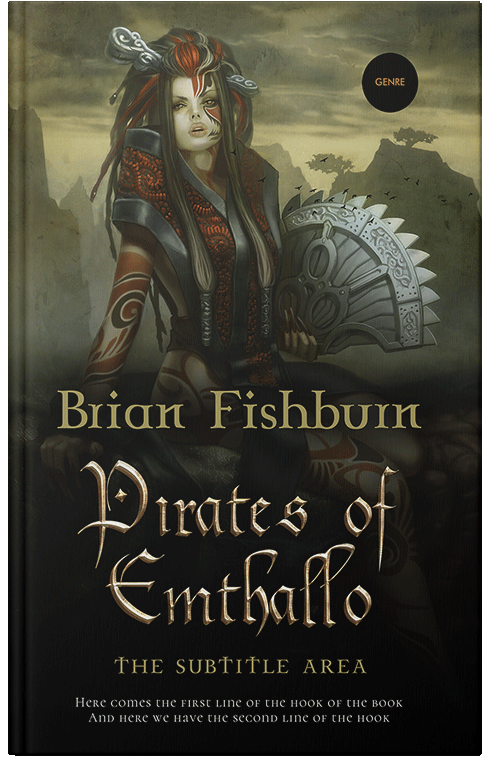 Front view of Premade Fantasy Book Cover - Rangoon Green