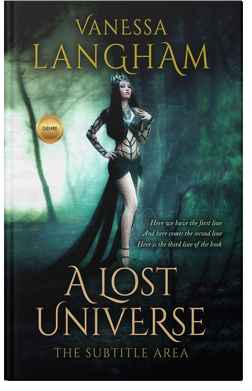 Front view of Premade Fantasy Book Cover - Pale Leaf