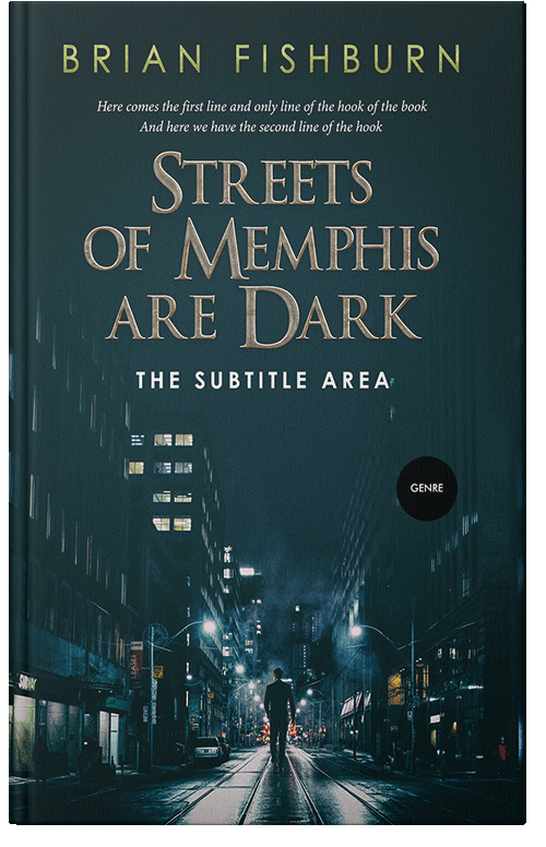 Front view of Premade Mystery & Thriller & Suspense Book Cover - Bottle Green