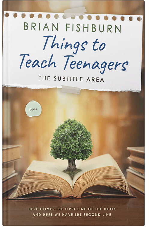 Front view of Premade Education Book Cover - Spring Wood