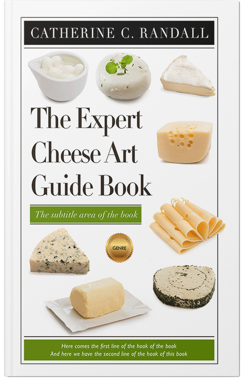 Front view of Premade Cookbooks & Food & Wine Book Cover - Bone