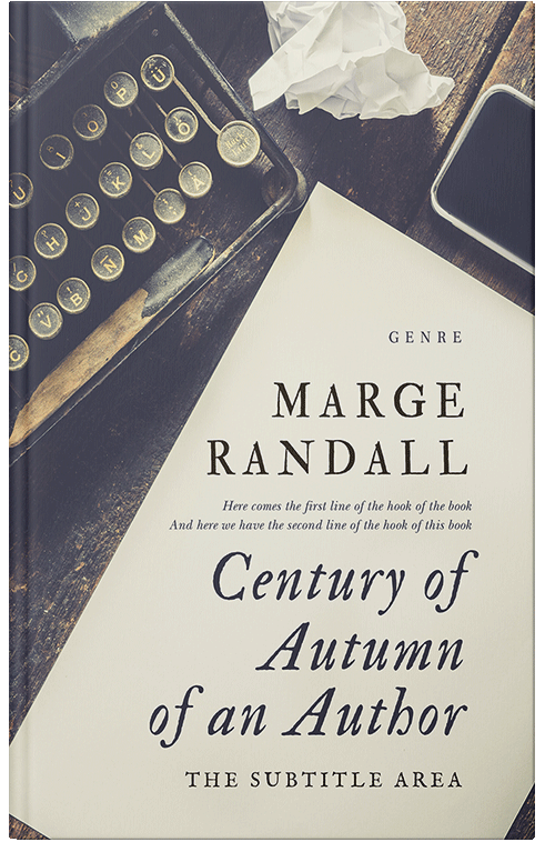 Front view of Premade Abstract Book Cover - Satin Linen