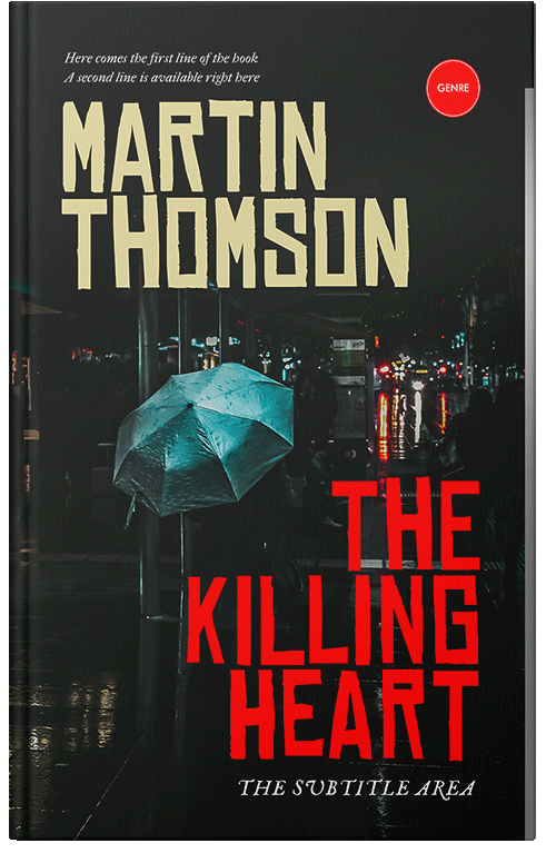 Front view of Premade Mystery & Thriller & Suspense Book Cover - Burnt Sienna