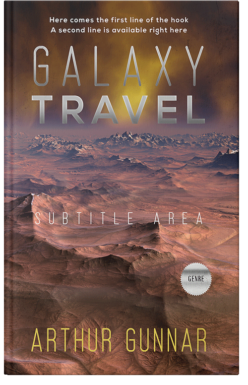 Front view of Premade Science Fiction Book Cover - Tobacco Brown