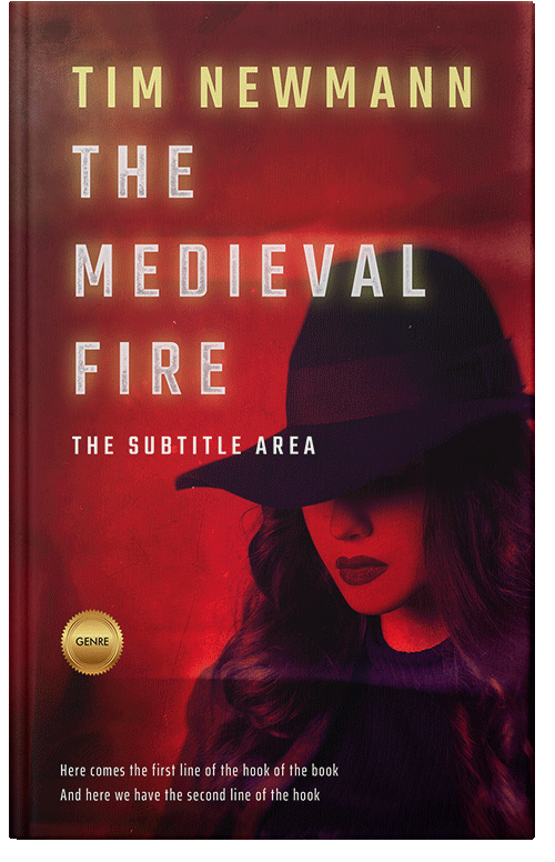 Front view of Premade Mystery & Thriller & Suspense Book Cover - Aubergine