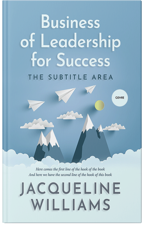 Front view of Premade Business Book Cover - Glacier