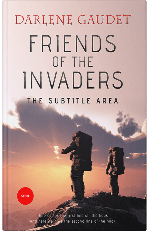 Front view of Premade Science Fiction Book Cover - Almond