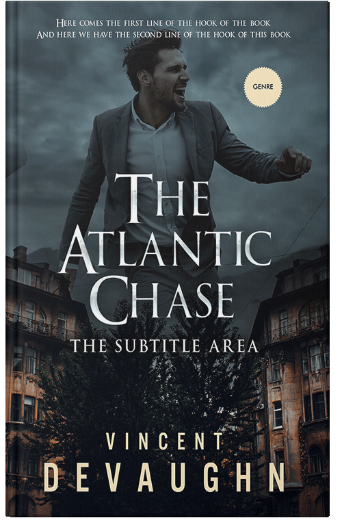 Front view of Premade Romance Book Cover - Shark