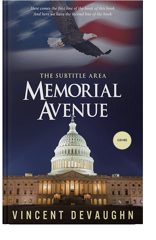 Front view of Steel Gray #3300 - Premade Action & Adventure Book Cover