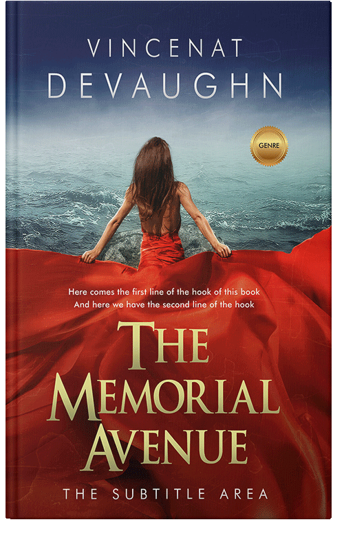 Front view of Premade Romance Book Cover - Falu Red