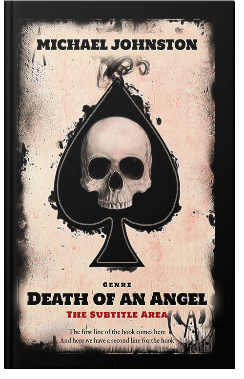 Front view of Premade Horror Book Cover - Almond