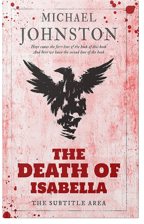 Front view of Premade Abstract Book Cover - Azalea