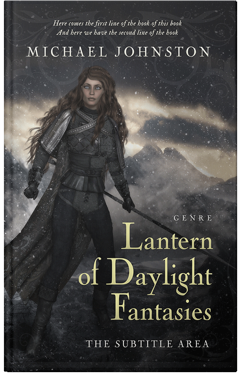 Front view of Premade Fantasy Book Cover - Shark