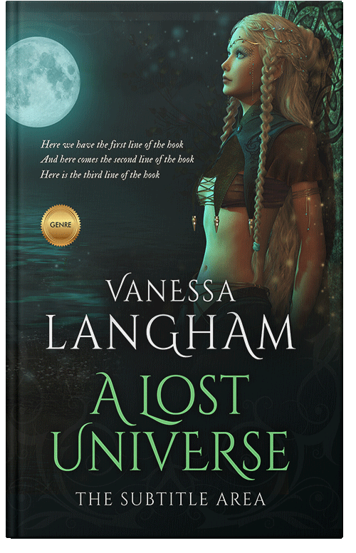 Front view of Premade Fantasy Book Cover - Aztec