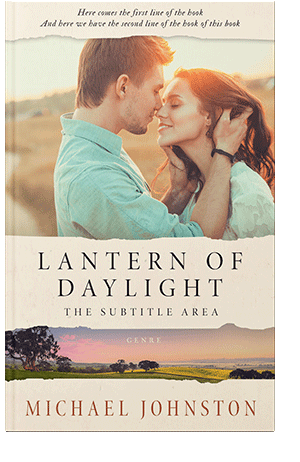 Pre Made Book Cover Almond