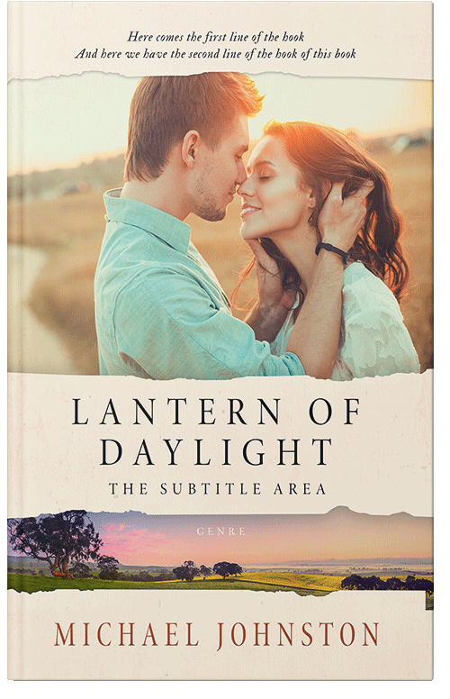 Front view of Premade Romance Book Cover - Almond