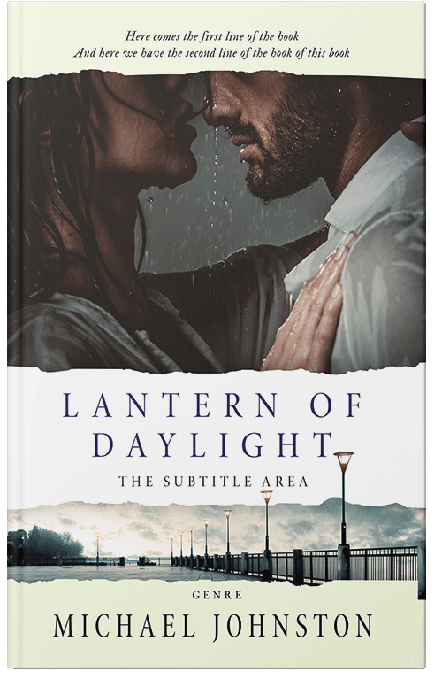 Front view of Premade Romance Book Cover - White Rock