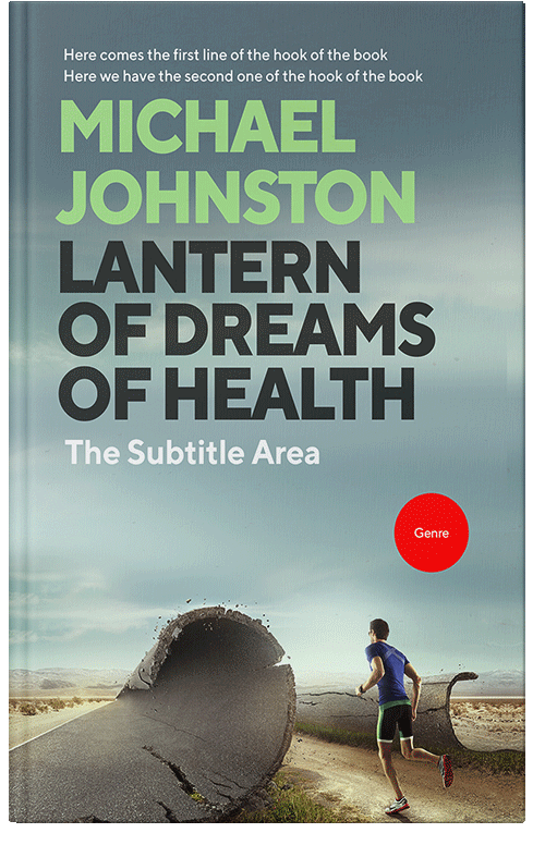 Front view of Premade Action & Adventure Book Cover - Pewter