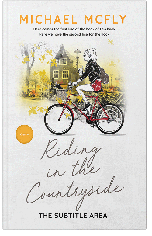 Front view of Premade Abstract Book Cover - Pampas