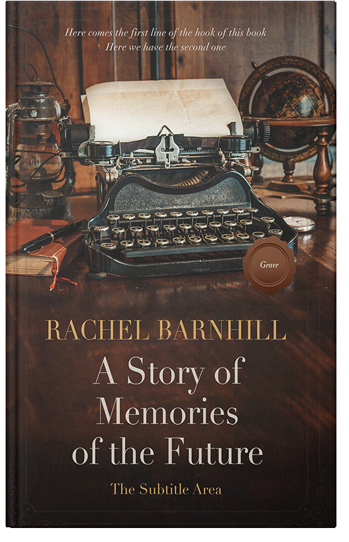 Front view of Premade Literary Fiction Book Cover - English Walnut