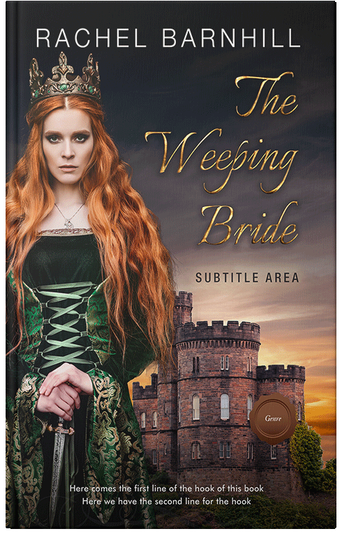 Front view of Premade Fantasy Book Cover - Tan