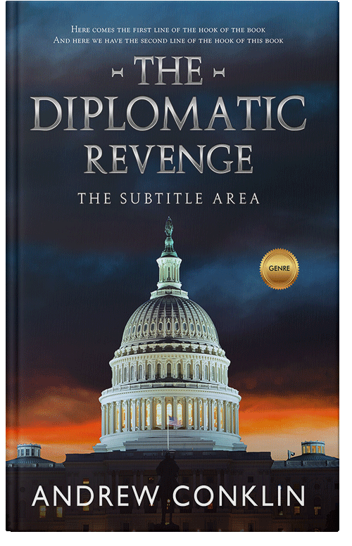 Front view of Premade Action & Adventure Book Cover - Mirage