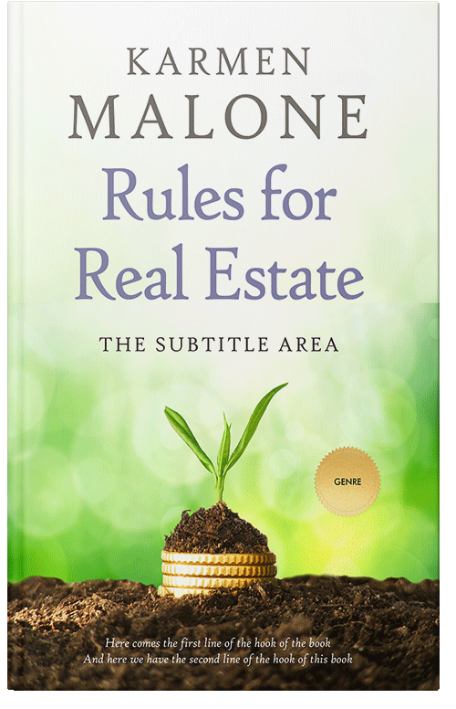 Front view of Premade Business Book Cover - Thatch Green