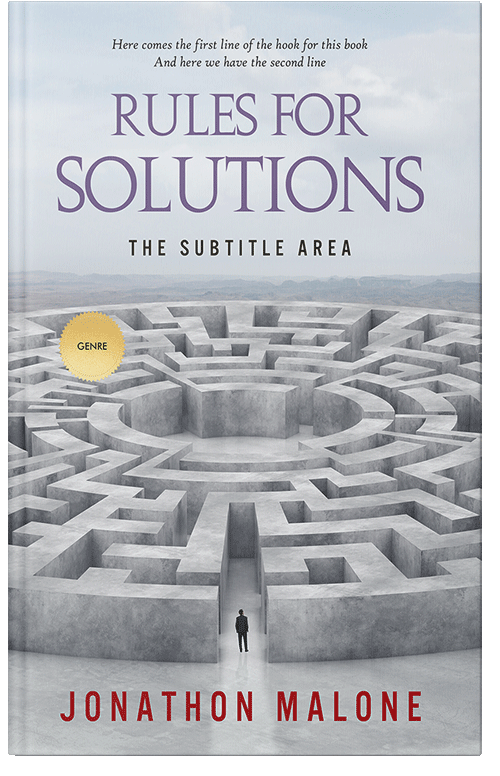 Front view of Premade Politics & Law & Society Book Cover - Iron