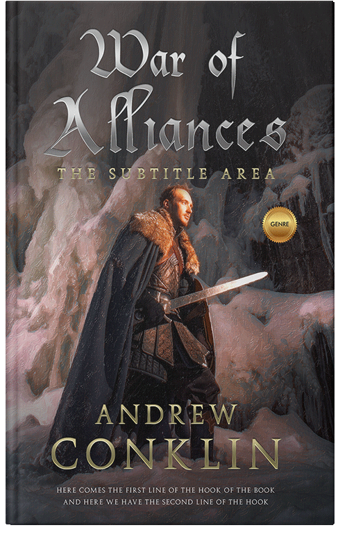 Front view of Premade Fantasy Book Cover - Thunder