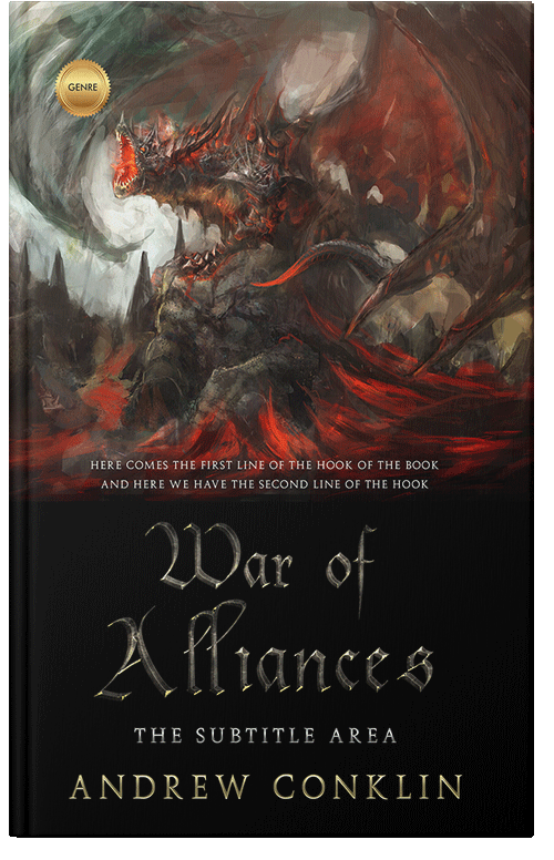 Front view of Premade Fantasy Book Cover - Oil