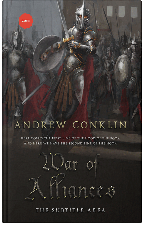 Front view of Premade Fantasy Book Cover - Cocoa Brown