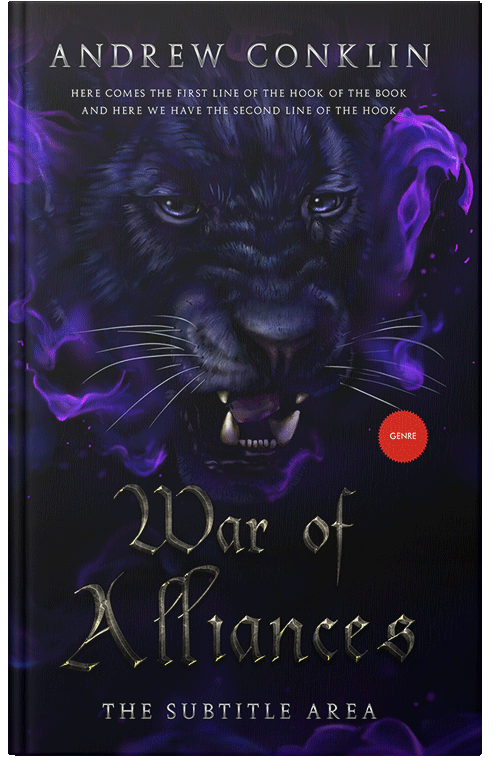 Front view of Premade Fantasy Book Cover - Ebony
