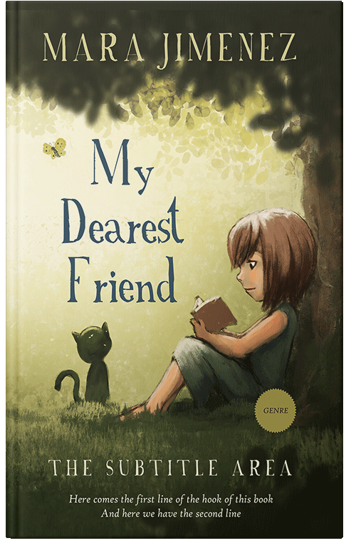 Front view of Premade Literary Fiction Book Cover - Raffia