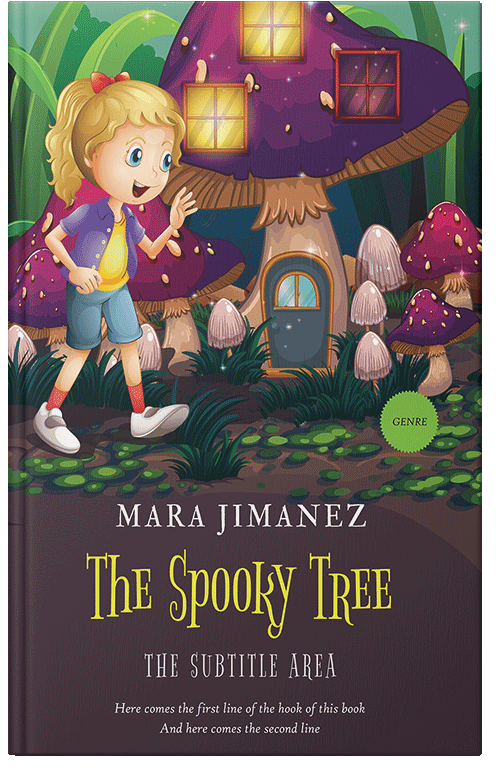 Front view of Premade Children's Book Cover - Ship Gray