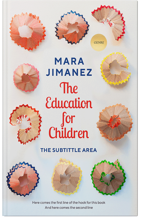 Front view of Premade Abstract Book Cover - Pearl Bush