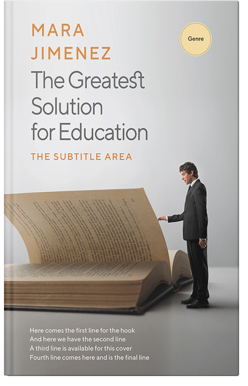 Front view of Premade Business Book Cover - Timberwolf