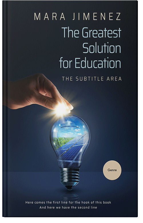 Front view of Premade Environment & Ecology Book Cover - Ebony