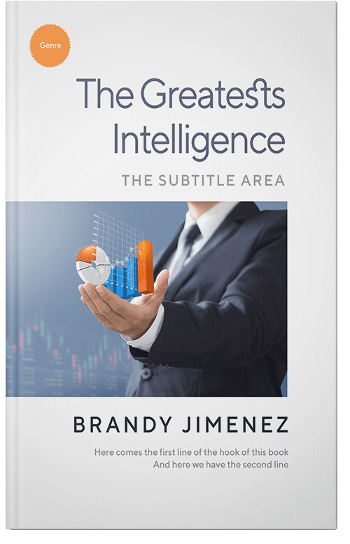 Front view of Premade Business Book Cover - Ebony Clay