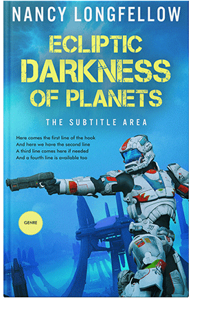 Pre Made Book Cover Curious Blue