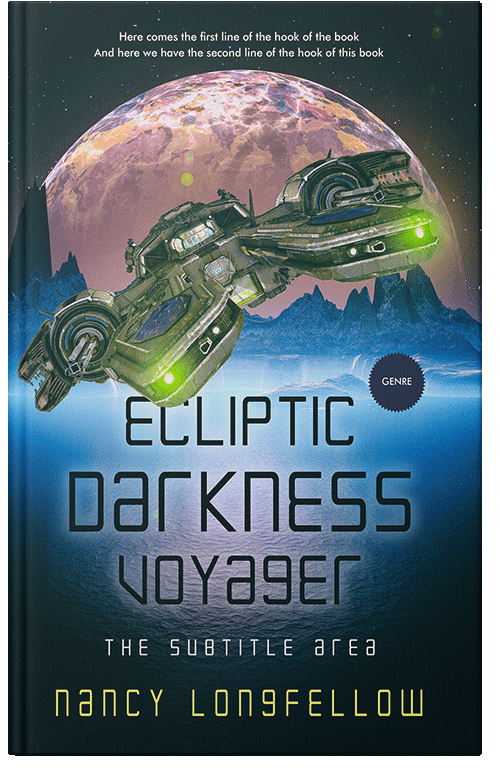 Front view of Premade Science Fiction Book Cover - Pink Swan