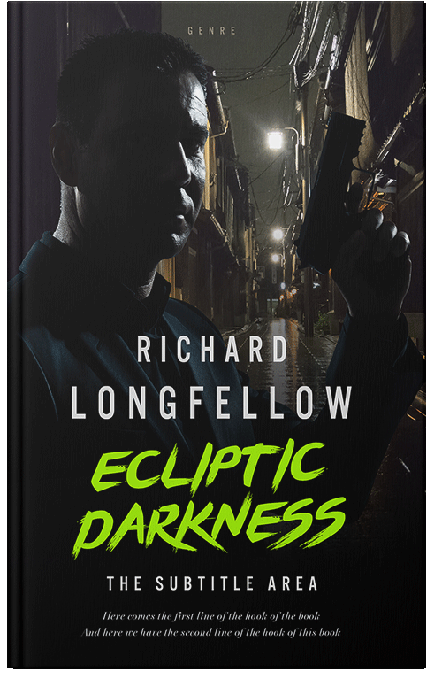 Front view of Premade Action & Adventure Book Cover - Cod Gray