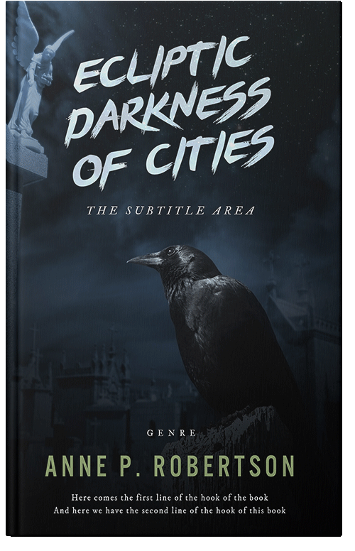 Front view of Premade Horror Book Cover - Ebony