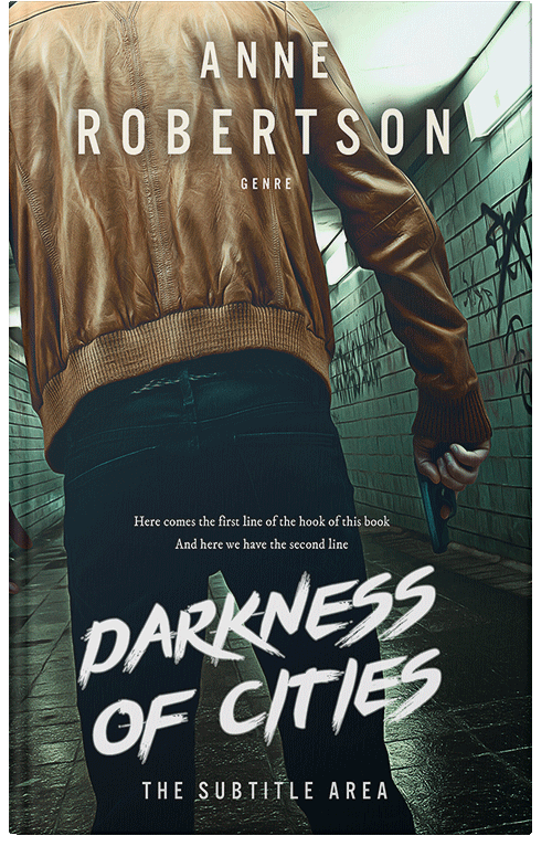 Front view of Premade Mystery & Thriller & Suspense Book Cover - Outer Space