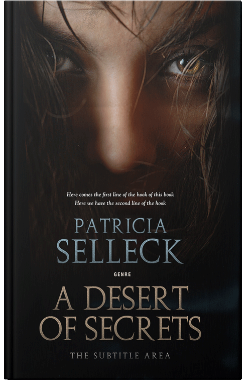 Front view of Premade Erotica Book Cover - Black