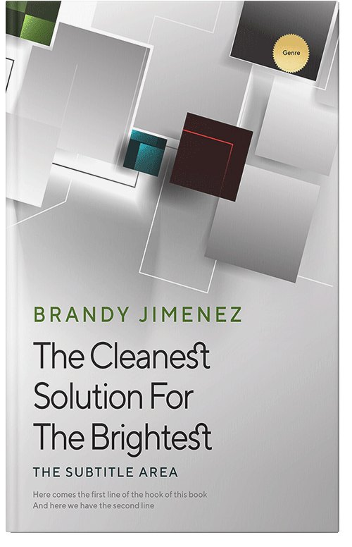 Front view of Premade Abstract Book Cover - Alto