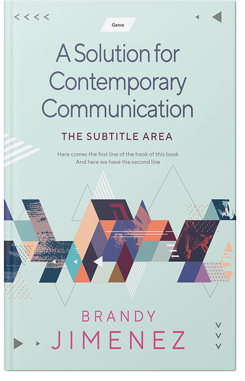 Front view of Premade Abstract Book Cover - Swans Down