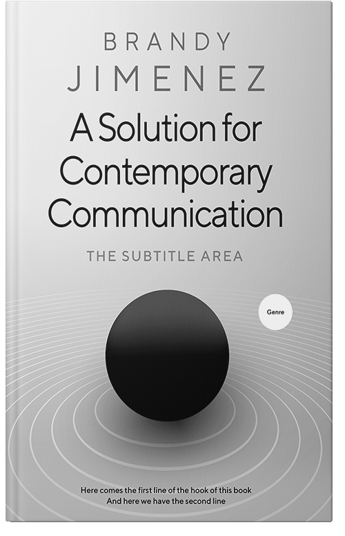 Front view of Premade Abstract Book Cover - Alto